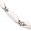 Non-Tarnish 304 Stainless Steel Rectangle Link Bracelets for Women BJEW-G711-10P-2