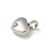 304 Stainless Steel Rhinestone Pendants STAS-R139-01P-04-2