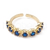 Cubic Zirconia Open Cuff Ring RJEW-P079-07G-01-2
