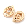 Brass Micro Pave Cubic Zirconia Charm KK-E090-07G-2