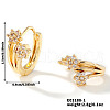 Chic Fashionable Flower Hip-hop Brass Hoop Earrings PS1266-1-1