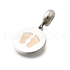 1st Mother's Day Jewelry 304 Stainless Steel European Dangle Charms OPDL-L013-40B-2