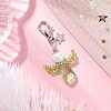 Angel Glass Pendant Decoration HJEW-MZ00174-4