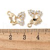 Brass Micro Pave Clear Cubic Zirconia Pendants KK-Q031-46G-01-3