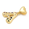 Brass Micro Pave Colorful Cubic Zirconia Pendants KK-P281-01G-A-2