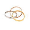 304 Stainless Steel Triple Circle Finger Rings Jewelry RJEW-C121-01-4