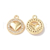 Brass Micro Pave Cubic Zirconia Pendants KK-I702-56G-1