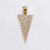 Brass Micro Pave Cubic Zirconia Pendants ZIRC-G125-57G-1