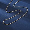 Adjustable Electroplate Brass Venetian Chain Necklaces X-MAK-L028-02G-1