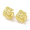 Brass Cuff Earrings Oval EJEW-I305-19G-1