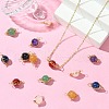 16Pcs 8 Style Natural Gemstone Connector Charms PALLOY-CJ00053-6