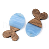 Resin & Walnut Wood Pendants RESI-S389-053B-3