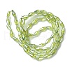 Transparent Electroplate Glass Beads Strands GLAA-K064-05A-PL04-2