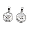 Brass Micro Pave Cubic Zirconia Charms KK-L222-019P-1