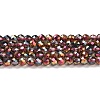 Transparent Electroplate Glass Beads Strands GLAA-H021-01B-HP05-2