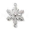 Brass Pave Clear Cubic Zirconia Connector Charms KK-G503-28P-1