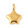 925 Sterling Silver Smiling Face Star Charms STER-R013-05G-1