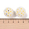 Handmade Luminous Polymer Clay Rhinestone Fancy Beads CLAY-H003-04C-4