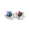 UV Plating Rainbow Iridescent Acrylic Beads X-OACR-H112-20B-2
