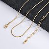 Long-Lasting Plated Brass Snake Chain Necklaces X-NJEW-K112-04G-NF-2
