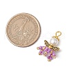 Handmade Nylon Wired Glass Beaded Pendants with Alloy Beads and Glass Pearl Beads PALLOY-MZ00511-02-2