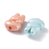 UV Plating Rainbow Iridescent Acrylic Beads OACR-A029-10-2