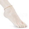 304 Stainless Steel Satellite Chain Anklets AJEW-AN00393-5
