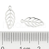 Tarnish Resistant Leaf 201 Stainless Steel Charm Pendants STAS-R075-12-3