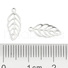 Leaf 201 Stainless Steel Charm Pendants STAS-R075-12-3