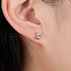 Cubic Zirconia Horse Eye Stud Earrings LS2614-1-2