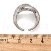 Brass Micro Pave Cubic Zirconia Cuff Finger Rings RJEW-C120-26P-5