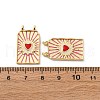 Brass Enamel Pendants KK-Q098-03G-3