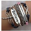 Suede & Imitation Leather Cord Knitted Multi-strand Bracelets WGD6FE3-05-1