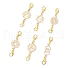 6Pcs 6 Styles Chakra Alloy Connector Charms PALLOY-JF03851-1