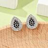 Brass Micro Pave Cubic Zirconia Stud Earrings for Women EJEW-G428-11P-02-2