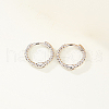 Anti-Tarnish Rhodium Plated 925 Sterling Silver Hoop Earrings EC3534-3-1
