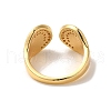 Rack Plating Brass Micro Pave Clear Cubic Zirconia Cuff Rings for Women RJEW-G325-13F-G-3