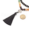 7 Chakra Gemstone Buddhist Necklace NJEW-JN03856-4