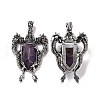 Natural Amethyst Faceted Big Pendants G-L524-04AS-01-2