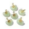 Imitation Jade Glass Pendants GLAA-K065-03G-1