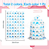 2Pcs 2 Colors Christmas Rectangle Plastic Elephant Print Gift Storage Big Bags ABAG-WH20010-07-2