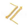 925 Sterling Silver Micro Pave Clear Cubic Zirconia Stud Earring Findings STER-Q192-26G-2