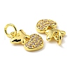 Rack Plating Brass Micro Pave Cubic Zirconia Charms KK-D036-14G-3