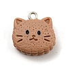 Cookies Theme Imitation Food Resin Pendants RESI-B021-02A-02-1