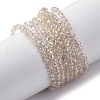 Transparent Electroplate Glass Beads Strands EGLA-H107-01A-AB05-1