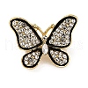 Zinc Alloy Rhinestone  Lapel Pins for Backpack Clothes JEWB-D305-02G-G-1