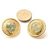 304 Stainless Steel Natural Green Aventurine Stud Earrings EJEW-R012-02G-04-3