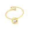 Mother's Day Rings 304 Stainless Steel Heart Open Cuff Ring RJEW-C062-02G-2