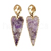 304 Stainless Steel Heart Dangle Stud Earrings EJEW-Z096-01G-A02-2