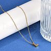 Ion Plating(IP) 304 Stainless Steel Pendant Necklaces NJEW-R050-01G-12-3